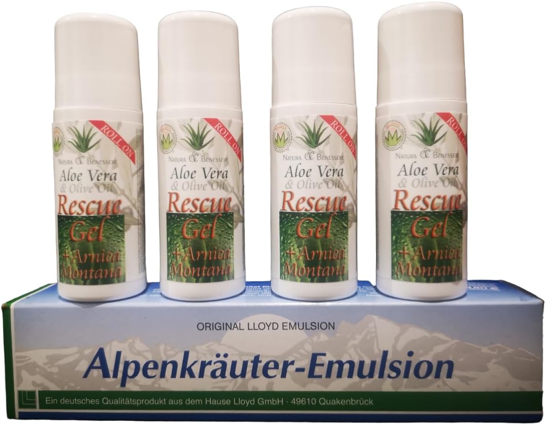 ROLL ON RESCUE GAL ARNICA MONTANA PACK 4 + CREMA ALPINA 1 UND