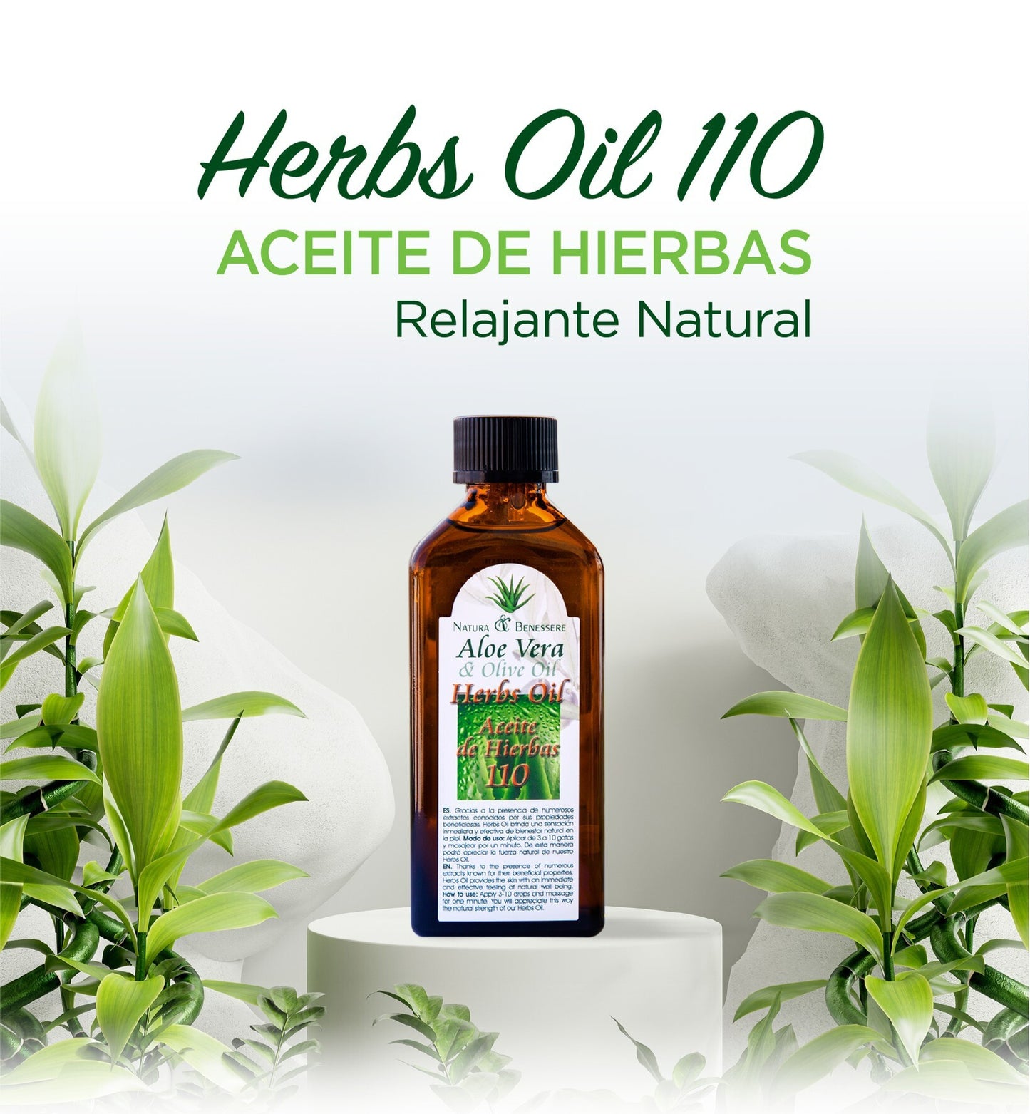 Aceite para masajes – Kräuter öl 110 Hierbas 100ml